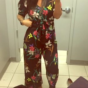 Dressy flowery romper